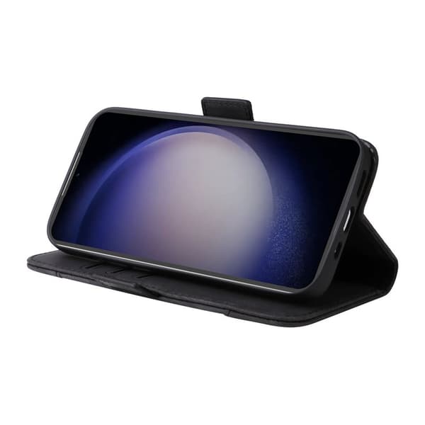 BETOPNICE 001 Samsung Galaxy S23 FE Plånboksfodral TPU + Konstläder - Svart