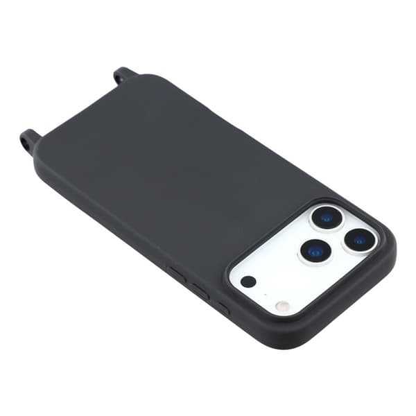 Mobilskal till iPhone 17 Pro Max TPU Shockproof med Lanyard - Svart Svart