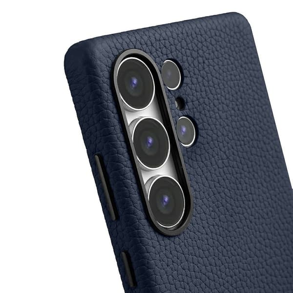MELKCO Mobilskal till Samsung Galaxy S25 Ultra Äkta Läder + PC - Blå