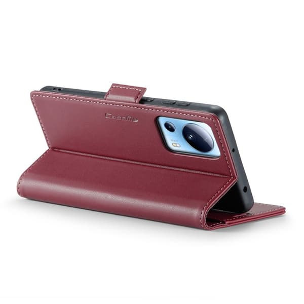 CASEME Plånboksfodral Konstläder för Xiaomi 13 Lite / Civi 2 - Röd