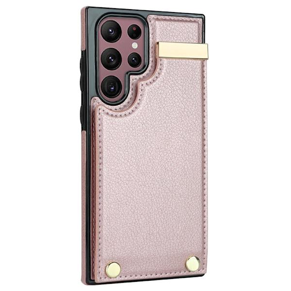 Mobilskal för Samsung Galaxy S26 Ultra TPU + Konstläder - Roséguld
