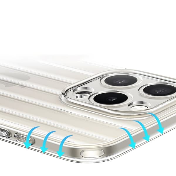 XUNDD Greya Series Mobilskal till iPhone 15 Pro Transparent Vertikala Ränder