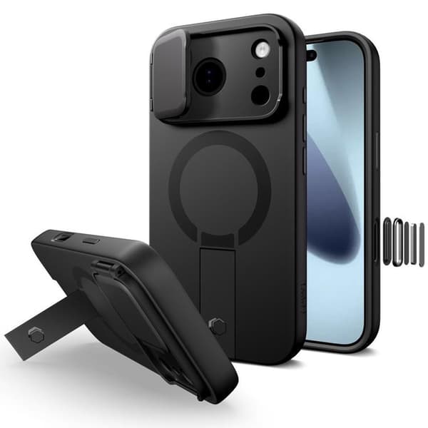 Tech-Protect Telefontaske til iPhone 17 Pro Magsafe Kevlar Aura - Sort Svart