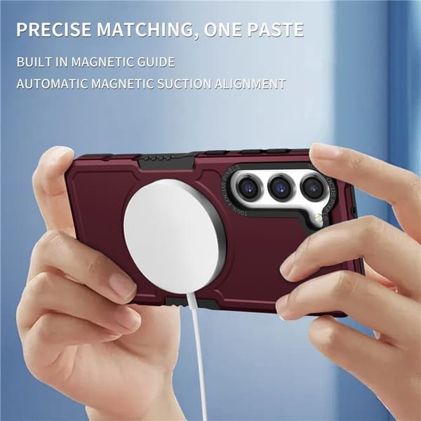 Galaxy S23 Plus -kuori Magsafe Anti Drop - viininpunainen Röd