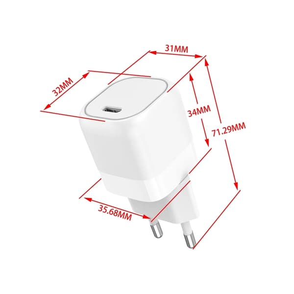 Gear Laddare 220V 1xUSB-C PD/PPS 25W - Vit Vit