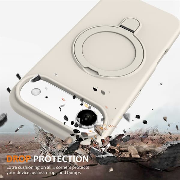 Mobilskal till iPhone Air MagSafe Kickstand PC + Silikon - Antik Vit Beige