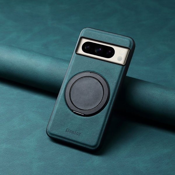 DENIOR Google Pixel 8 Pro Magnetfodral med ställ i Konstläder TPU - Blå