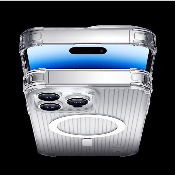 Kingxbar iPhone 14 Skal Magsafe PQY Go Out - Silver