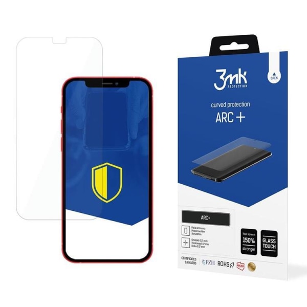 3MK iPhone 12/12 Pro karkaistu lasi näytönsuoja ARC plus - Transpera