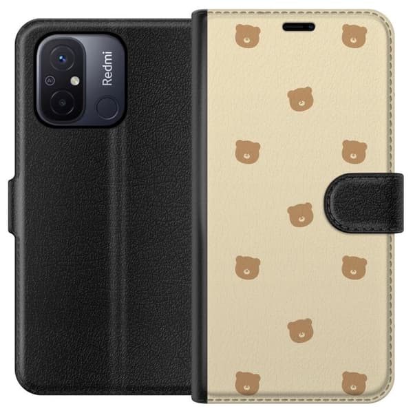 Plånboksfodral till Xiaomi Redmi 12C med Björnmönster