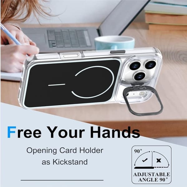 Mobilskal till iPhone 17 Pro Max MagSafe Lens Kickstand TPU + PC Svart