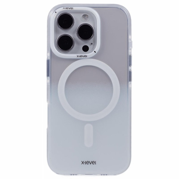 X-LEVEL Mobilskal till iPhone 16 Pro MagSafe TPU Gradient Vit