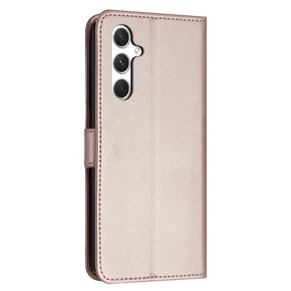 Plånboksfodral för Samsung Galaxy S26 Plus Konstläder med ställ - Roséguld