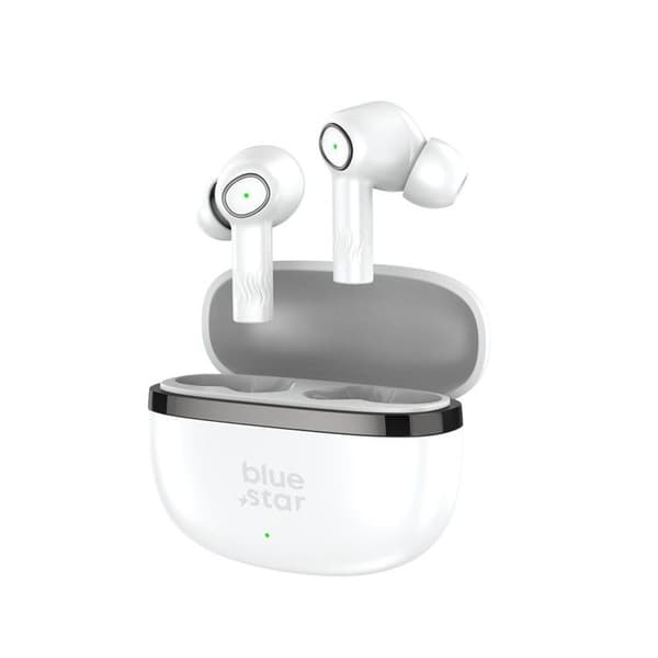 Blue Star TWS Bluetooth Trådløse Hovedtelefoner Stereo ENC - Hvid