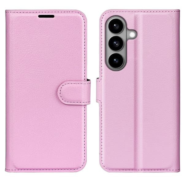 Amorus Plånboksfodral för Samsung Galaxy S26 Plus Konstläder Stativ - Rosa