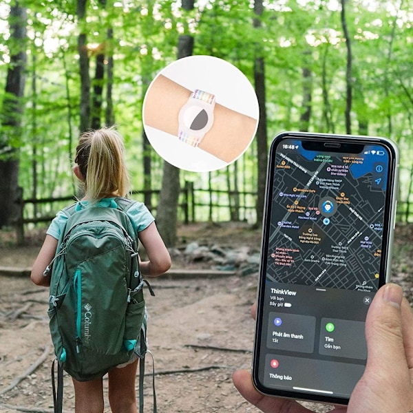Tech-Protect Apple Airtag Armband Nylon - Blå