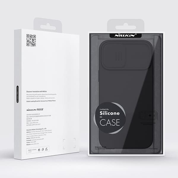 Nillkin CamShield Silkeagtig Silikone Taske til iPhone 13 Pro Max - Blå Blue