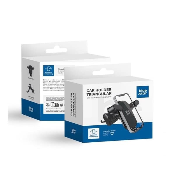 Blue Star Bilholder Trekantet - Sort Black