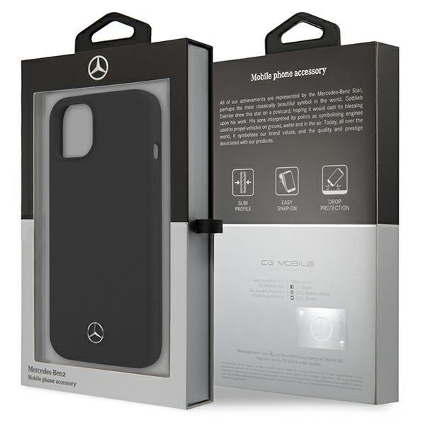 Mercedes Silicone Line Skal iPhone 13 Mini - Sort Black