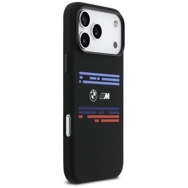 BMW Mobilskal till iPhone 17 Pro Max MagSafe Silikon Horizontal Line Svart