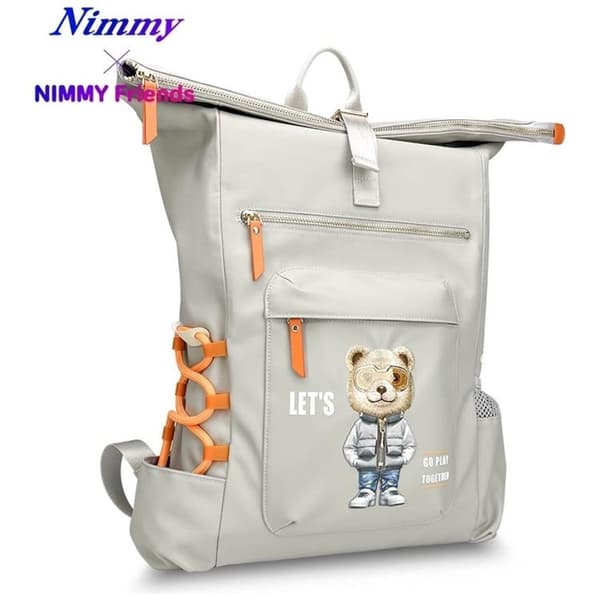 Nimmy Dator Ryggsäck 14" Cool&Cute 2.0 Bear - Grå Grå