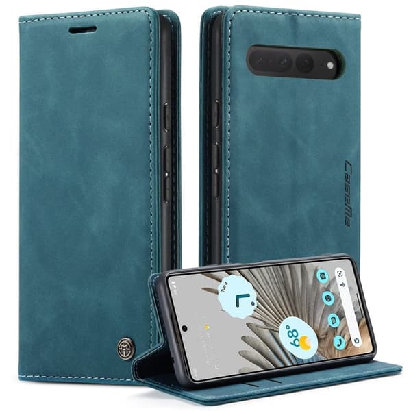 CASEME 013 Series Google Pixel 7 Pro Plånboksfodral Konstläder Blå