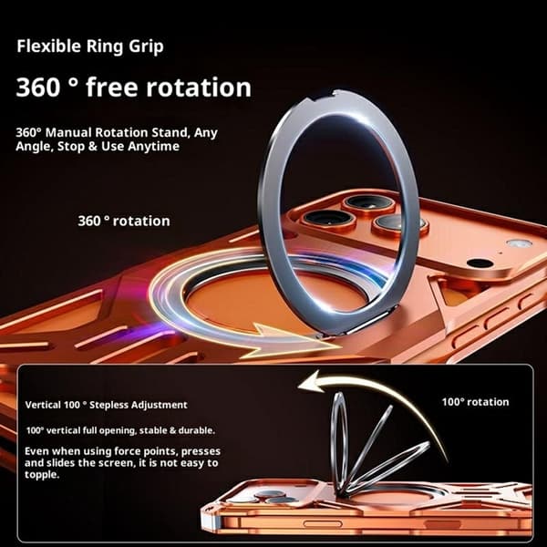Mobilskal till iPhone 17 Pro Max Bumper Frameless Aluminum - Orange Orange