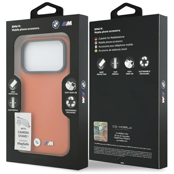BMW Mobilskal För iPhone 17 Pro Max MagSafe M Sign Metal Logo - Orange Orange