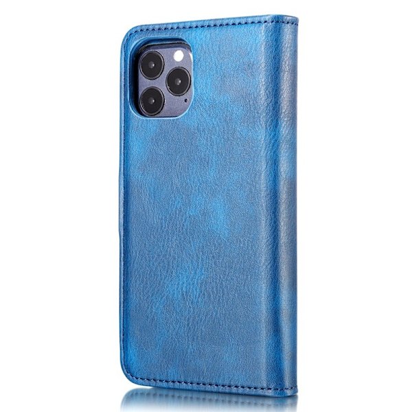 DG.MING 2-in-1 Äkta Läder Plånboksfodral för iPhone 13 mini - Blå