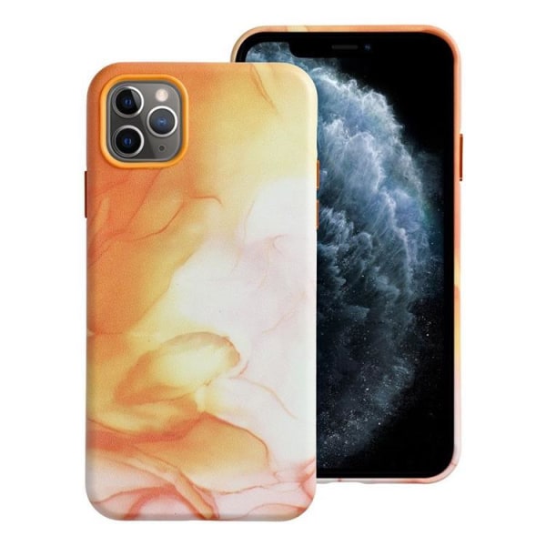 iPhone 11 Pro Max Magsafe Mobilcover Læder - Orange Splash