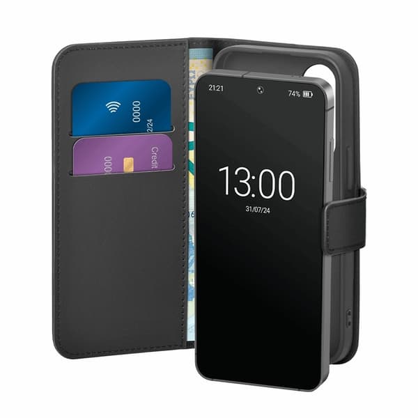 Puro Galaxy S25 Plånboksfodral med Flip - Svart Black