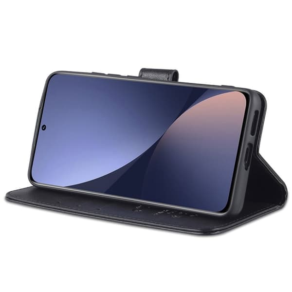 AZNS Xiaomi 12 Lite Plånboksfodral Konstläder - Svart