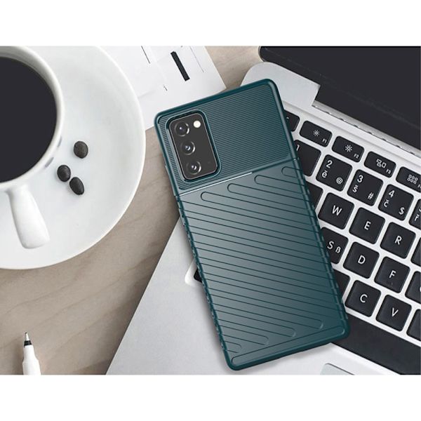 Thunder Twill Texture Skal Till Galaxy Note 20 - Blå Blå