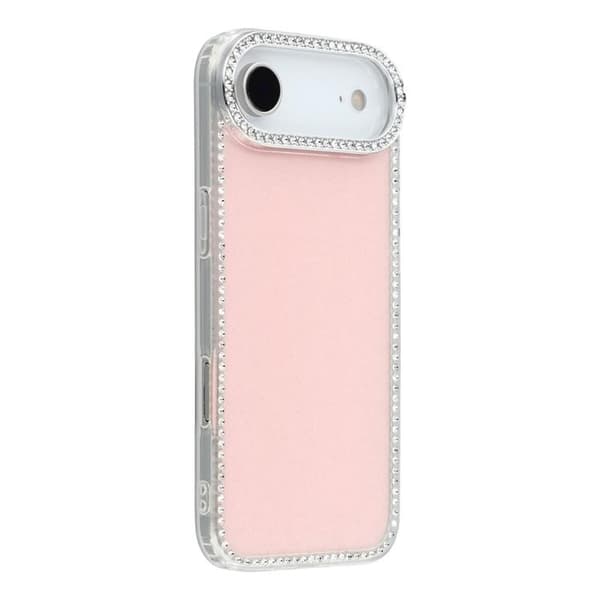 Mobilskal till iPhone Air Rhinestone Edge - Glitter Ljusrosa Rosa