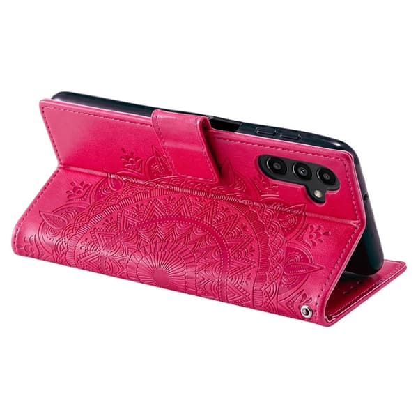 Galaxy S26/S26 Pro Plånboksfodral Imprinted Totem Konstläder - Rosa Rosa