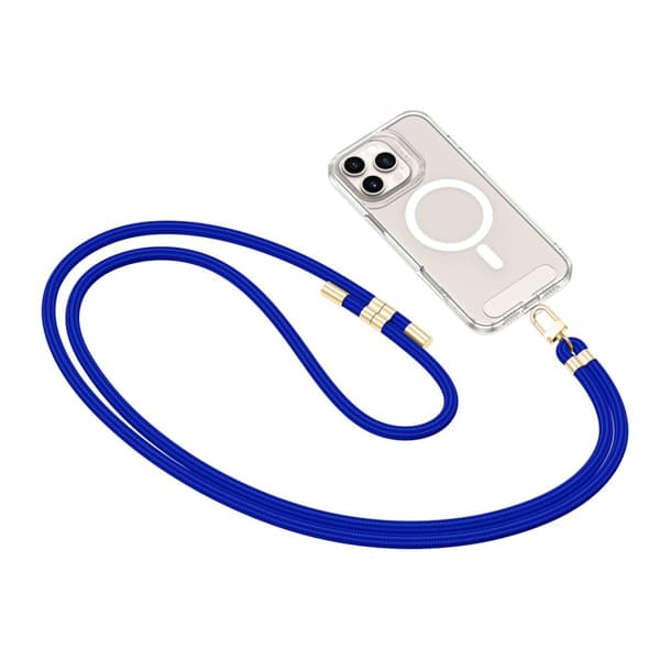 Tech-Protect Mobilrem Crossbody C7S - Koboltblå/Guld Blå