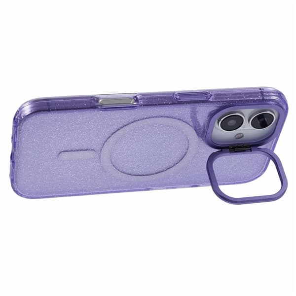 KIGC Mobilskal till iPhone 16 MagSafe Epoxy Kickstand - Lila Lila