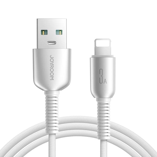 Joyroom S-A51 3A USB-A - Lightningkabel 1.2m - Lysegrå Grå