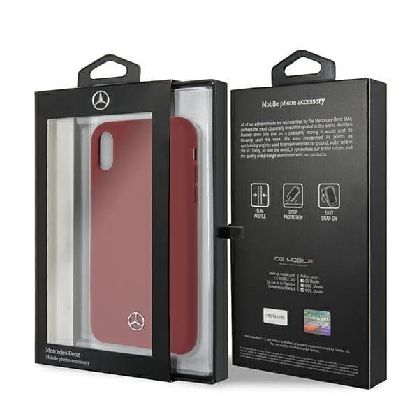 Mercedes Silicone Line -kuori iPhone XR:lle - Punainen Red