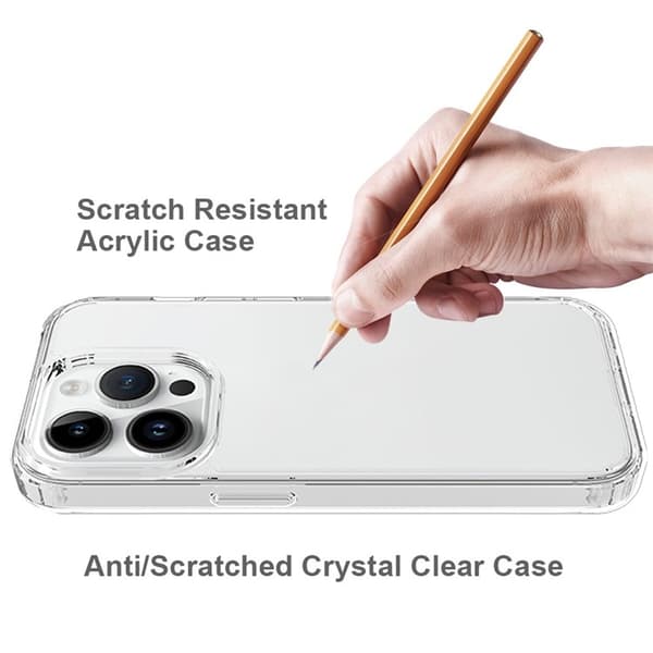 BOOM iPhone 15 Pro Mobilskal Akryl TPU - Clear Transparent