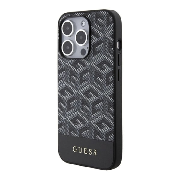 Guess iPhone 15 Pro Mobilskal Magsafe GCube Stripes - Svart