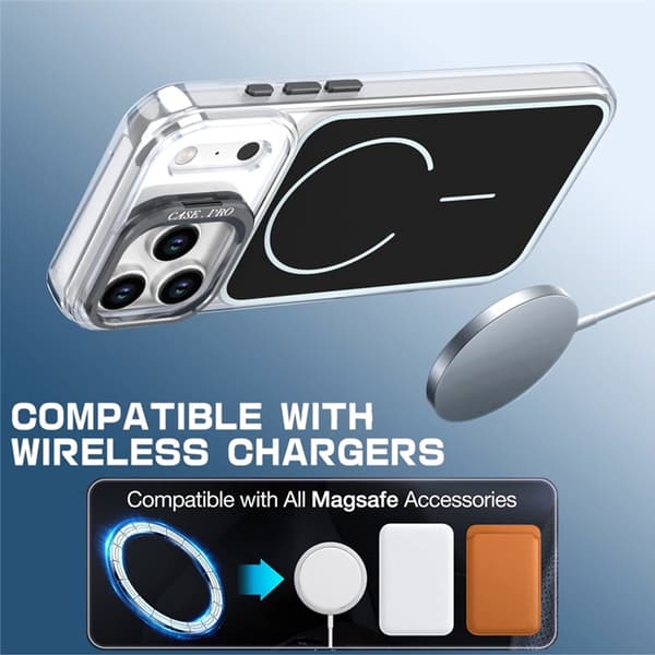Mobilskal till iPhone 17 Pro Max MagSafe Lens Kickstand TPU + PC Svart