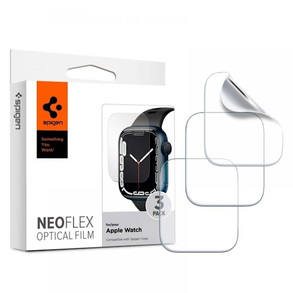 Spigen 3-Pack Apple Watch 4/5/6/7/8/SE (44/45mm) Skärmskydd Neo Flex