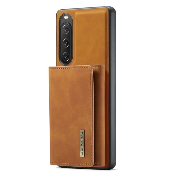 DG.MING M1 Series Kickstand Mobilskal för Sony Xperia 10 V - Brun