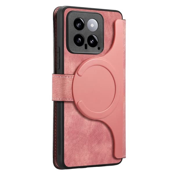 CASENEO Xiaomi 14 Plånboksfodral Konstläder - Detachable - Rosa