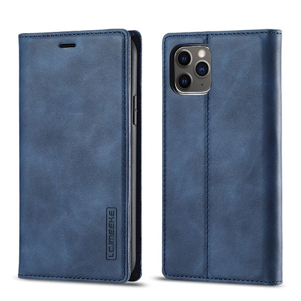 LC.IMEEKE iPhone 11 Pro Max Plånboksfodral i Konstläder - Blå