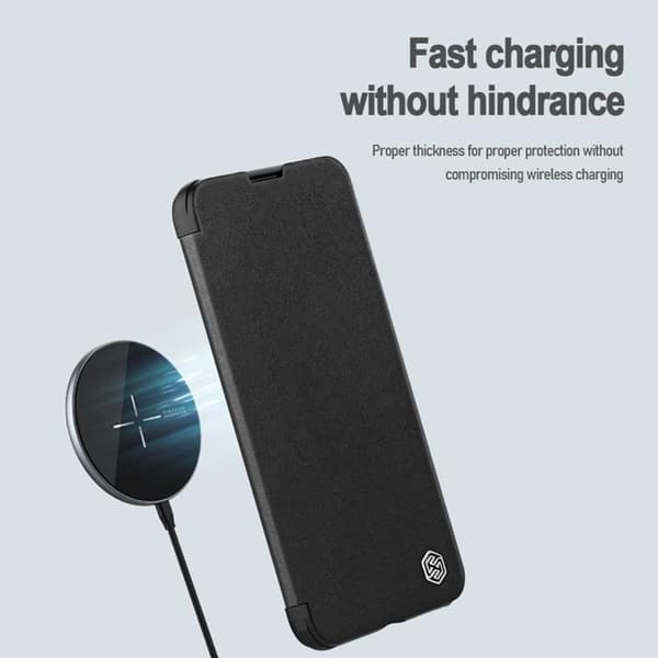 Nillkin iPhone 14 Plus Plånboksfodral QinPro - Grön Grön