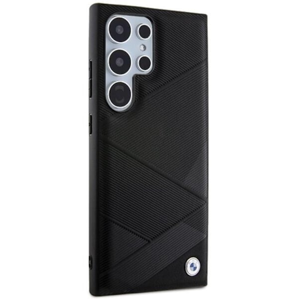 BMW Galaxy S24 Ultra Mobilskal Signature Crossing Line Pattern Svart