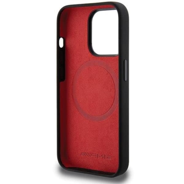 AMG Mobilskal till iPhone 15 Pro MagSafe Silikon Large Rhombuses Svart