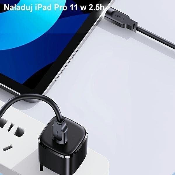 USAMS USB-C/USB-C Kabel SJ567 Lithe Series 100W 1.2m Svart
